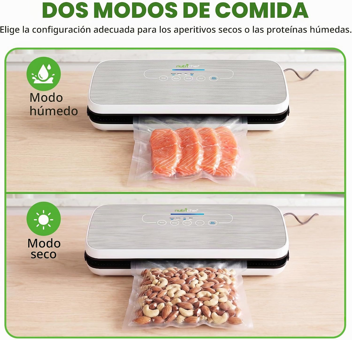 NutriChef Sistema automático de sellado de aire al vacío para conse...