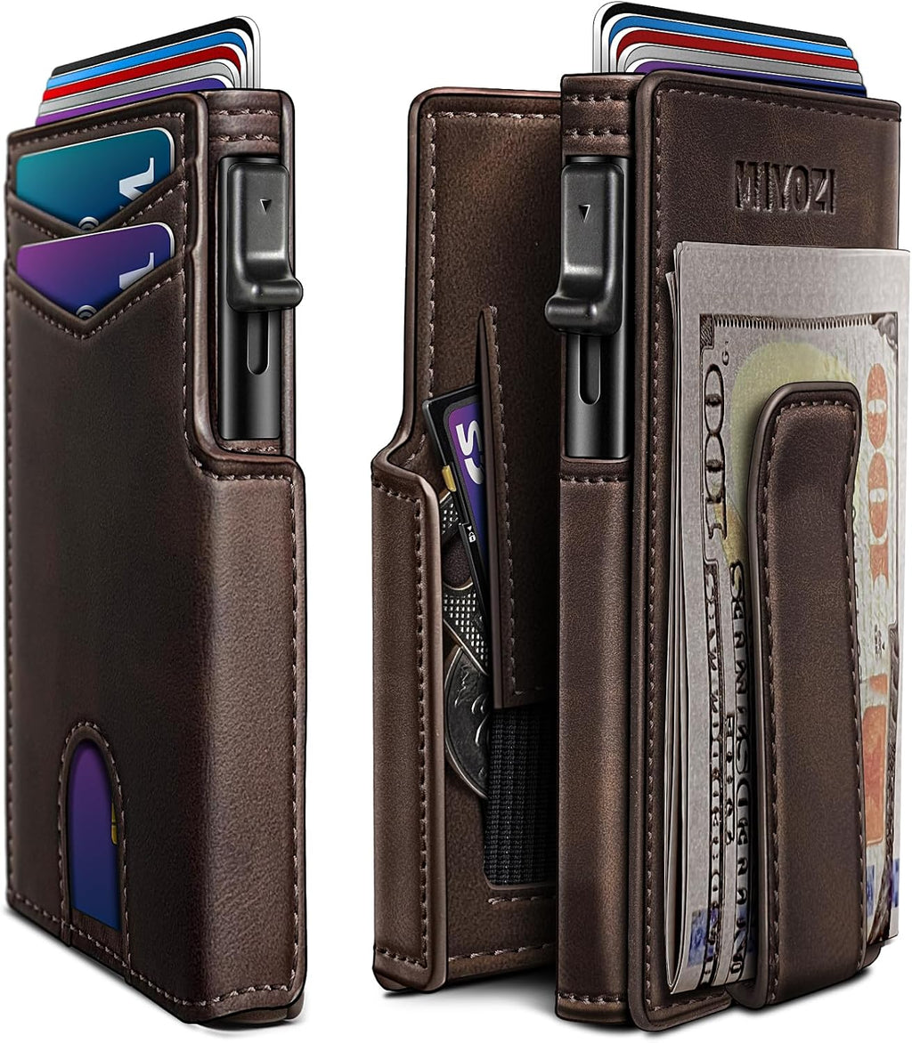 miyozi Billetera para hombre, magnética minimalista delgada con sop...