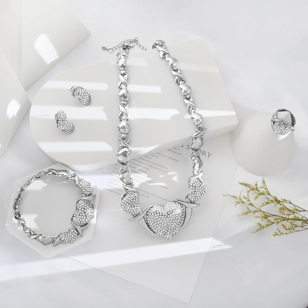 Conjuntos de joyas de oro para mujer, conjuntos de joyas de oro XOX...