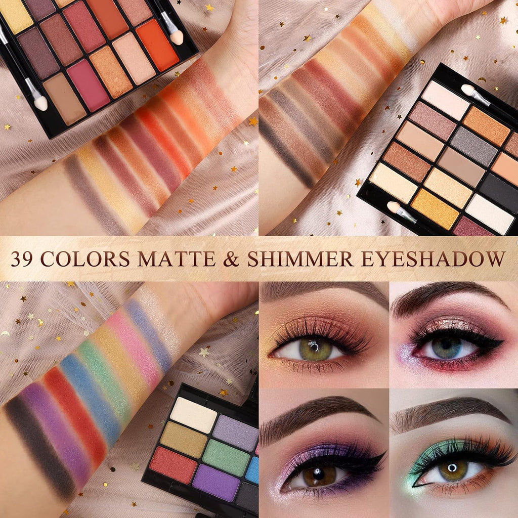 Kit de maquillaje profesional para mujeres y niñas, kit completo co...
