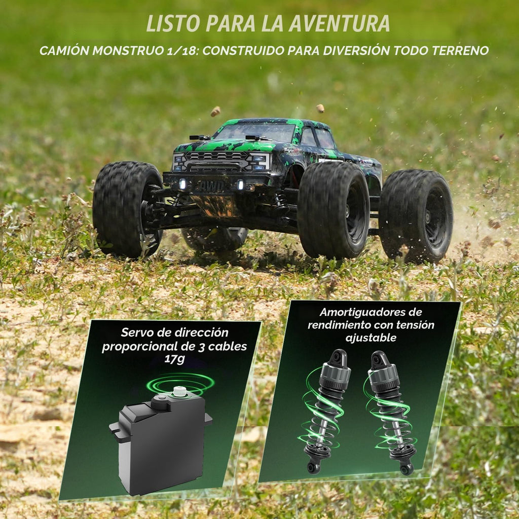 HAIBOXING Camión RC a escala 1:18 18859E, vehículo 4X4 todoterreno...