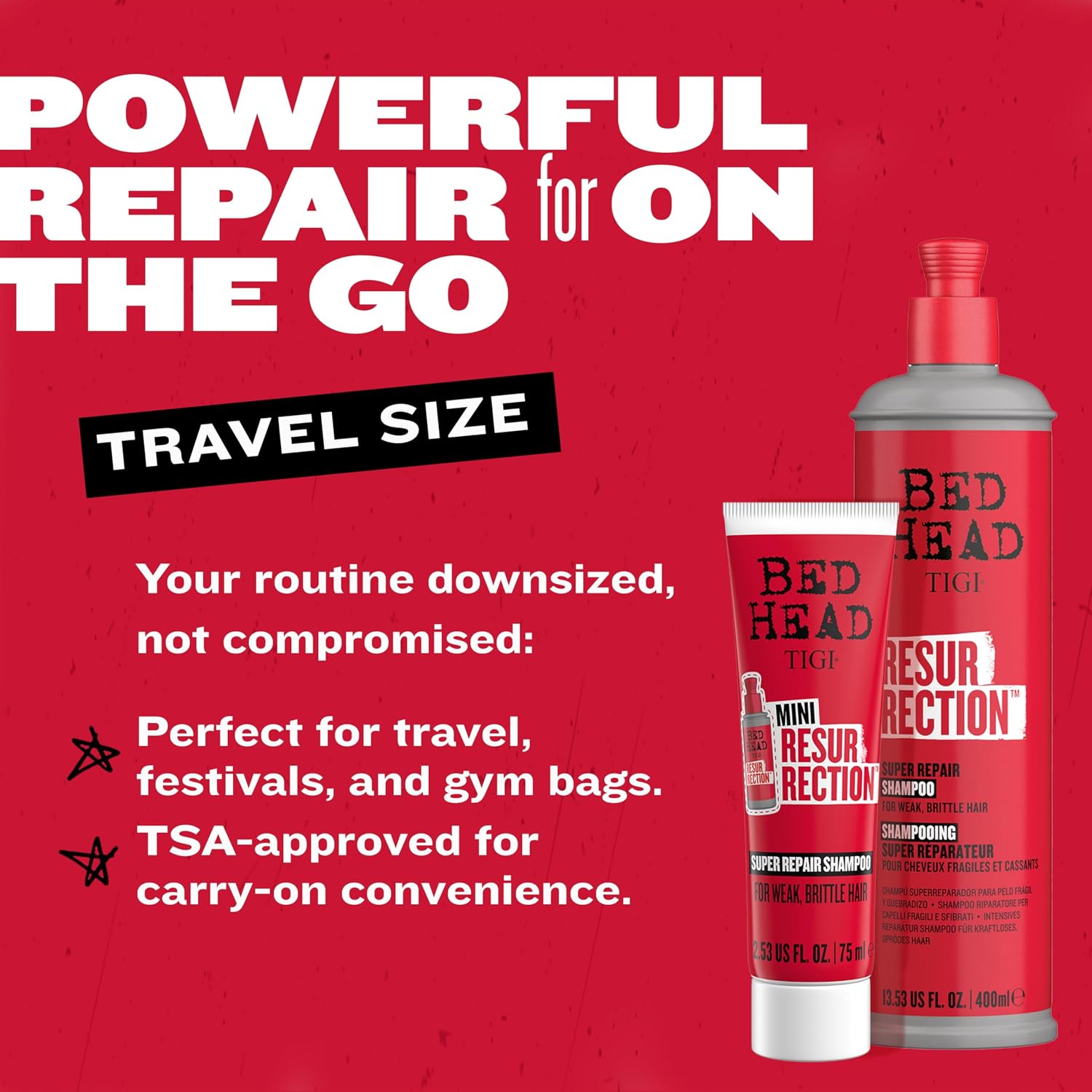 Bed Head by TIGI Resurrection Super Repair Shampoo Travel Mini - Ch...