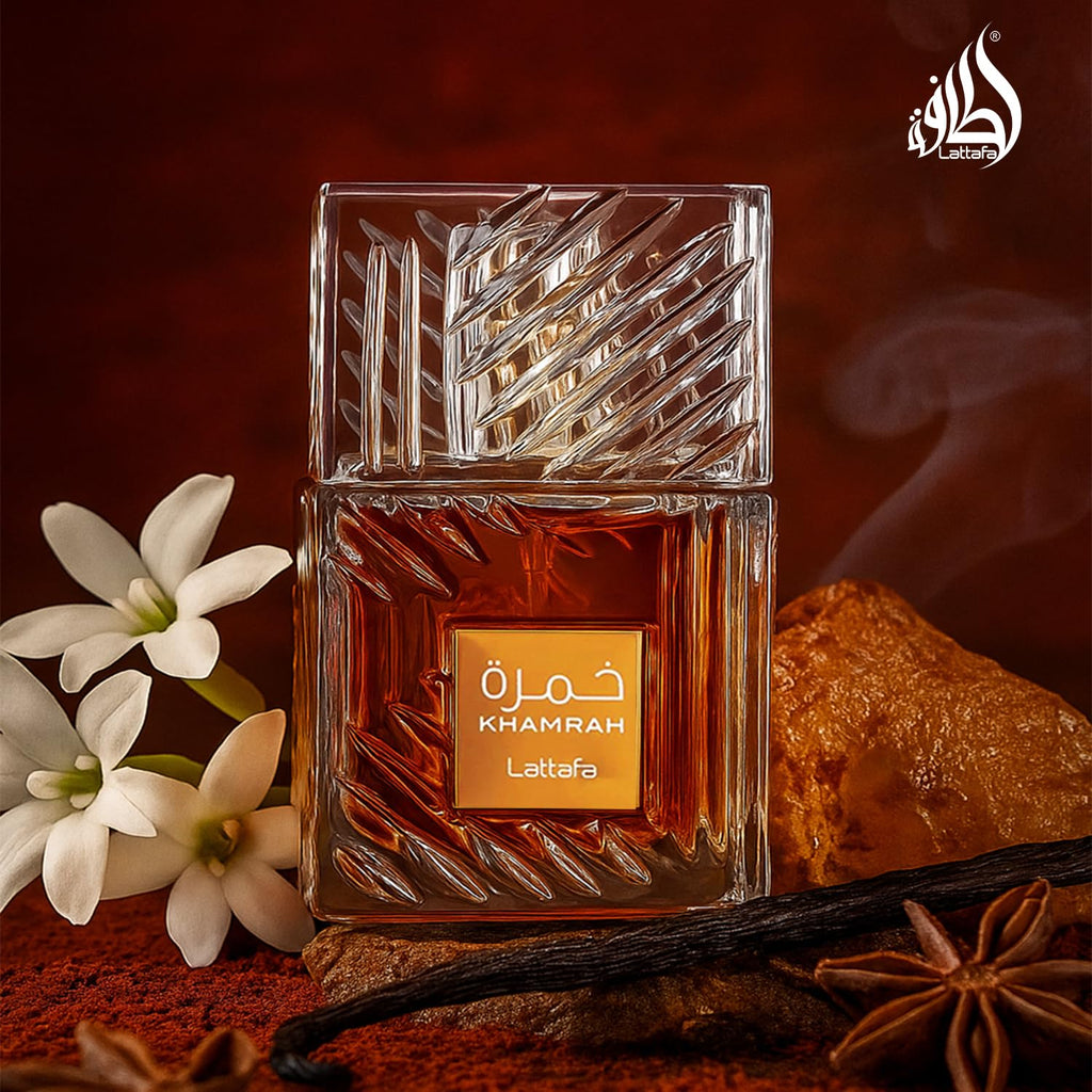 Lattafa Khamrah - Vainilla, picante cálido, ámbar, canela - Perfume...