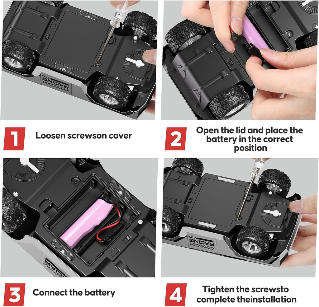 ValueTalks 1:24 Coche RC Juguetes, Camión RC Todo Terreno de Alta V...
