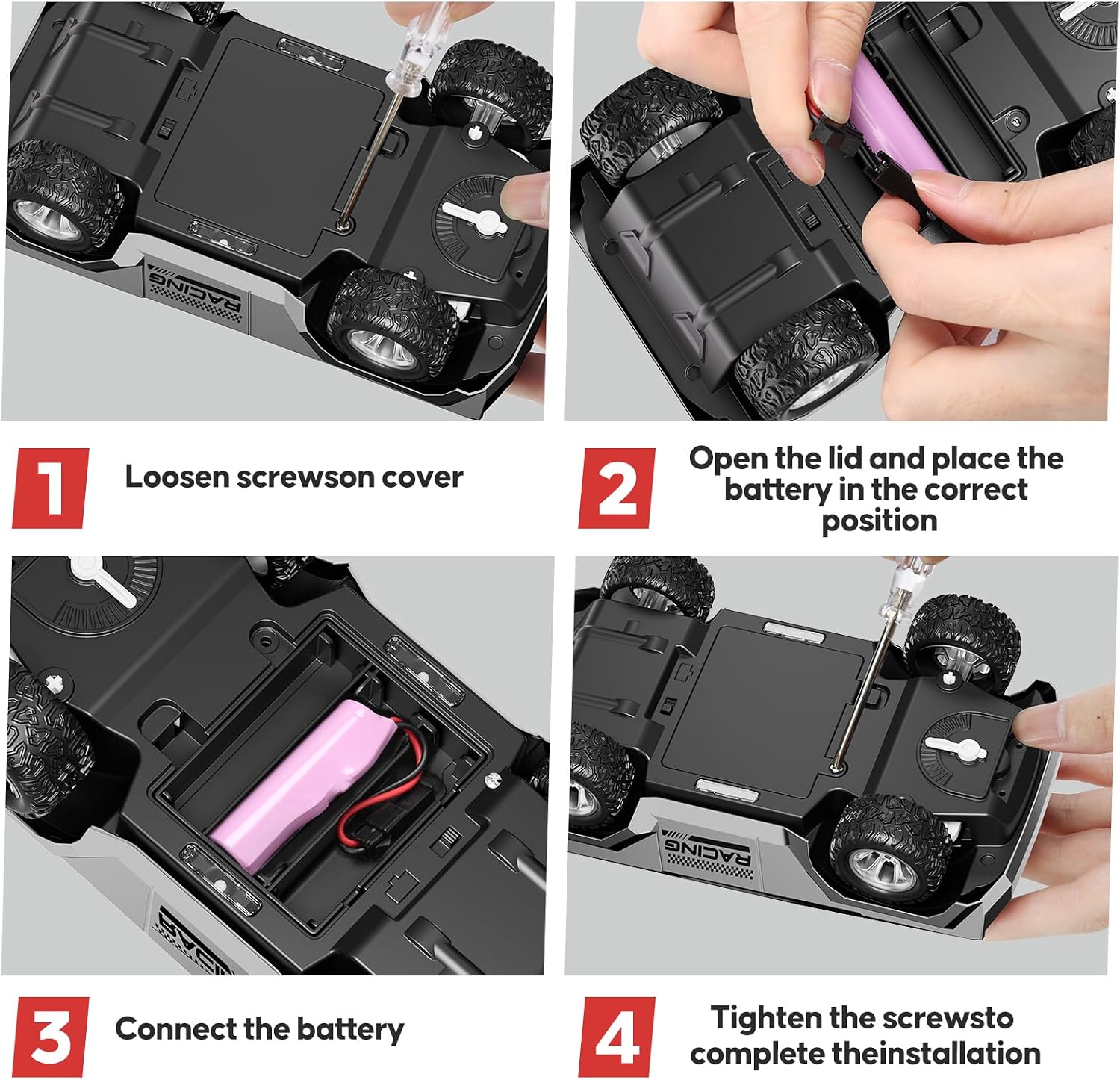 ValueTalks 1:24 Coche RC Juguetes, Camión RC Todo Terreno de Alta V...