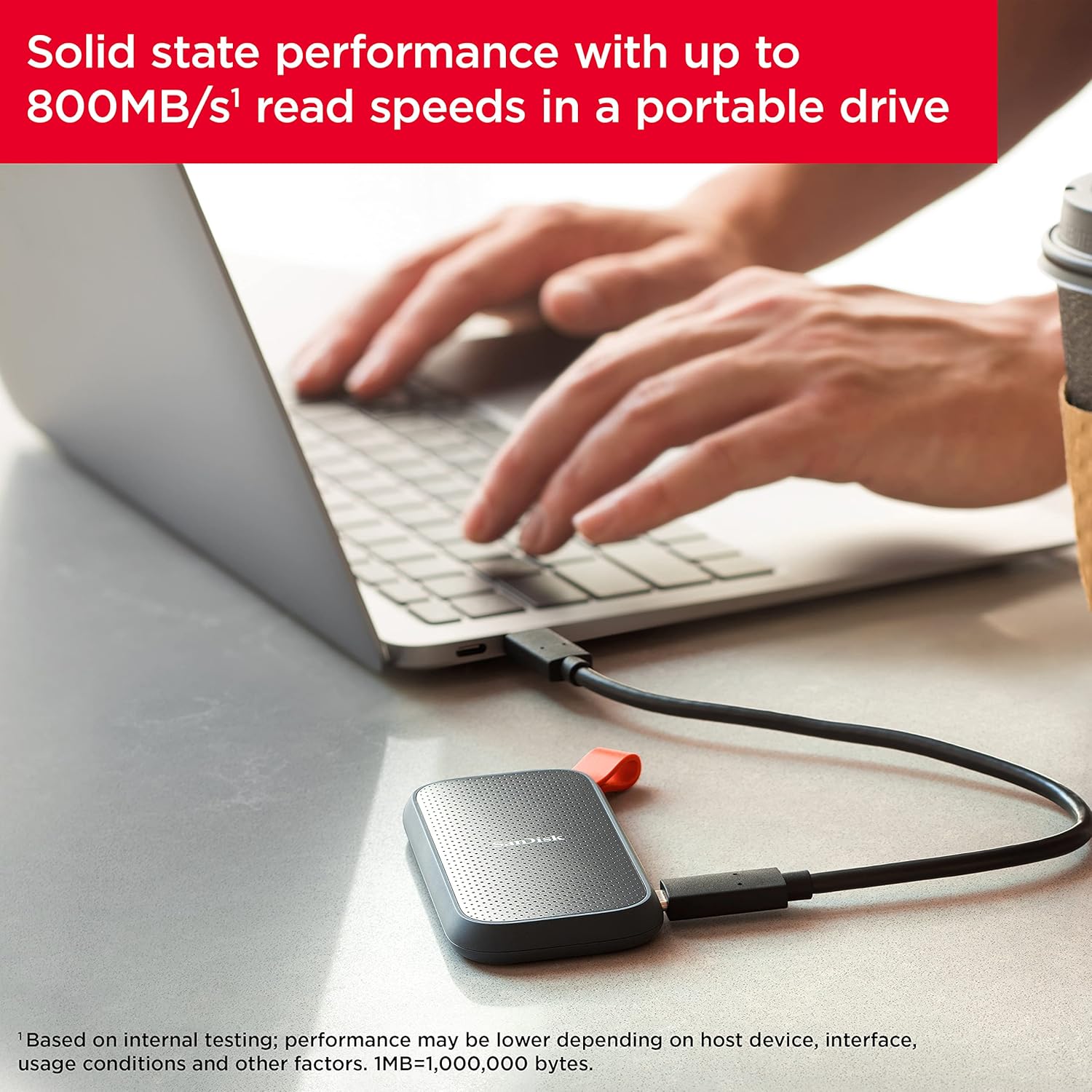 SanDisk - SSD portátil de 2TB, hasta 800MB\/s, USB-C, USB 3.2 Gen 2...