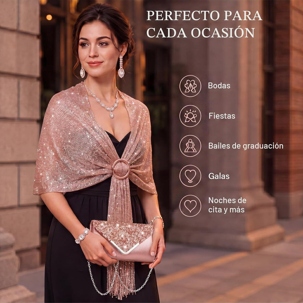 Tiamon Juego de 5 piezas de joyería de diamantes de imitación, chal...