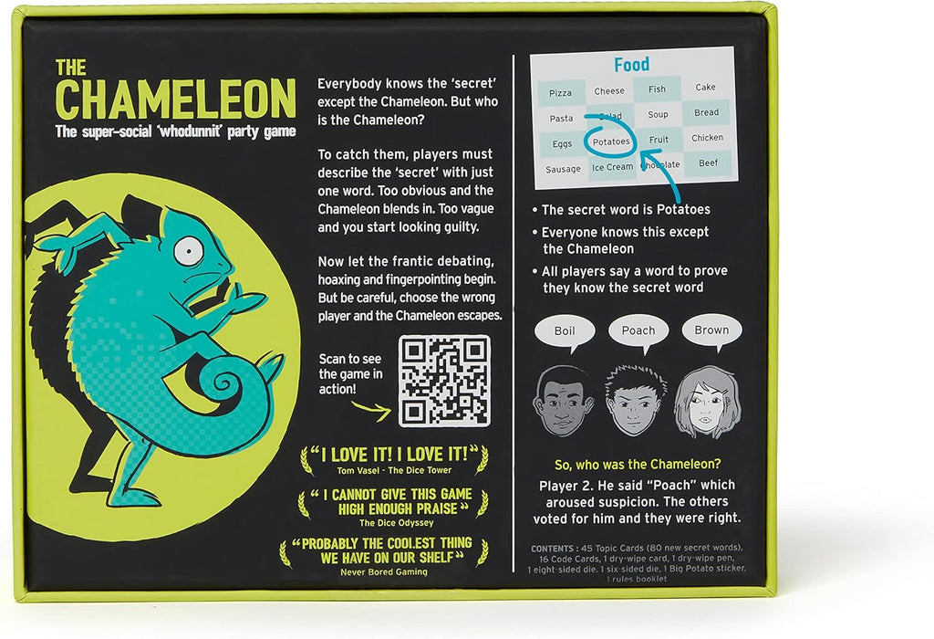 The Chameleon: Juego de mesa galardonado de engaño para familia, ad...
