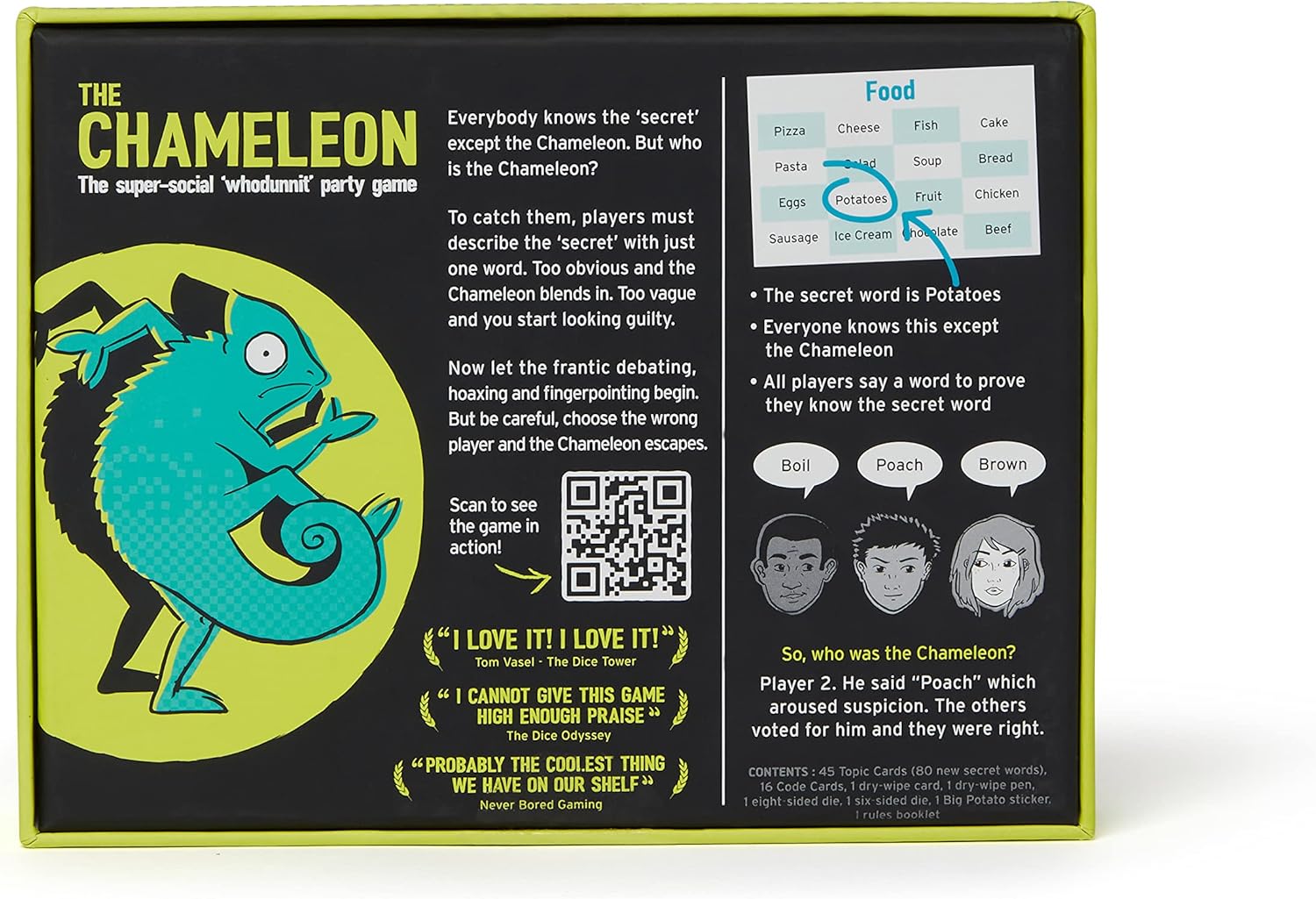 The Chameleon: Juego de mesa galardonado de engaño para familia, ad...