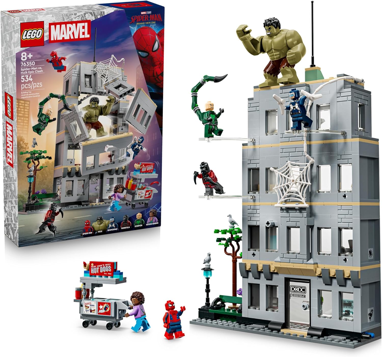 LEGO Marvel Spider-Man vs Hulk Epic Clash - Juguete de construcción...