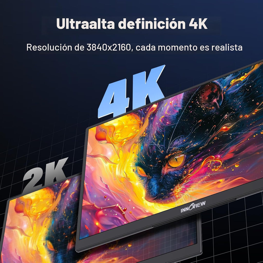 InnoView Monitor portátil de 15.6" 60Hz 4K UHD 3840x2160 | 100%...