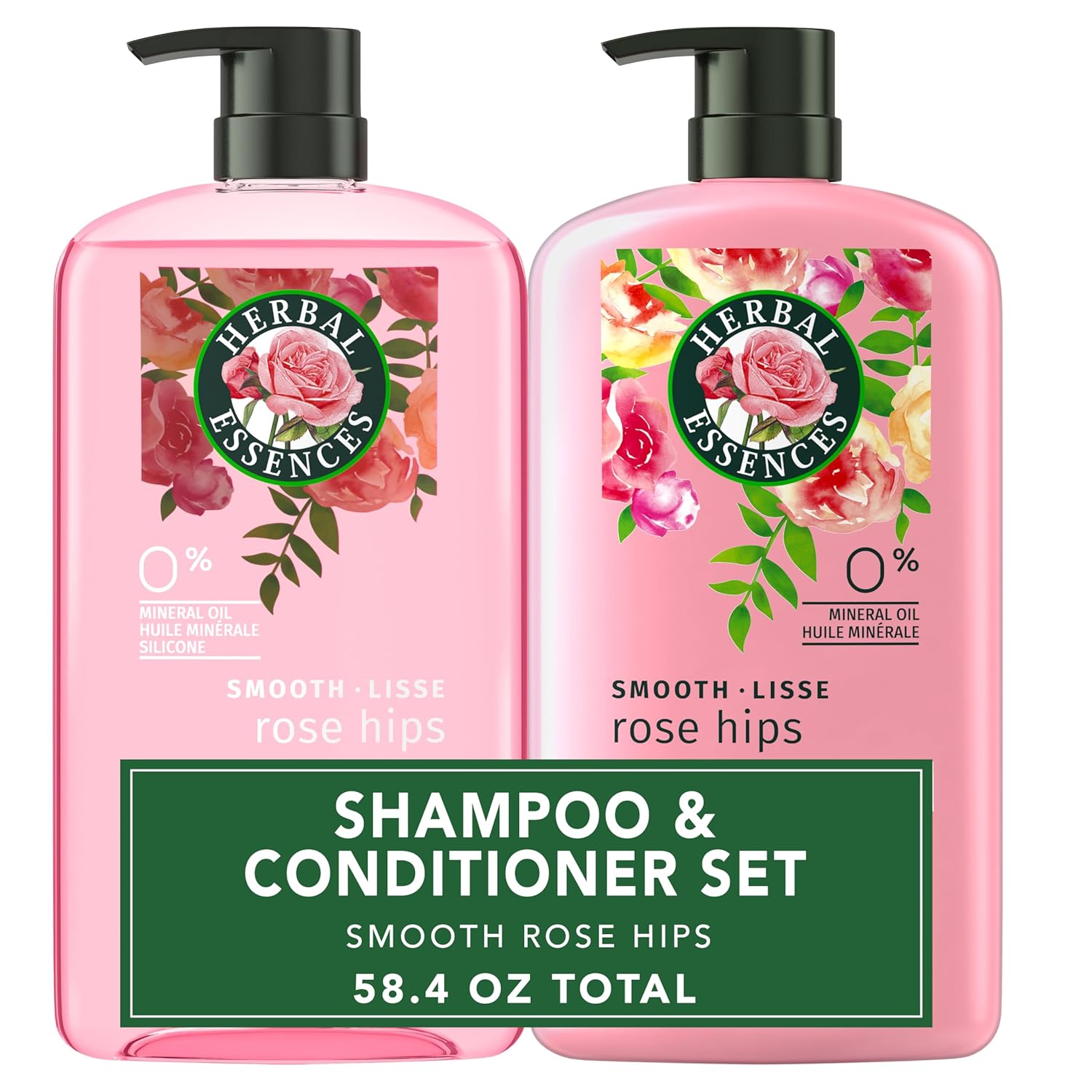 Herbal Essences Juego de champú y acondicionador, rosa mosqueta, co...