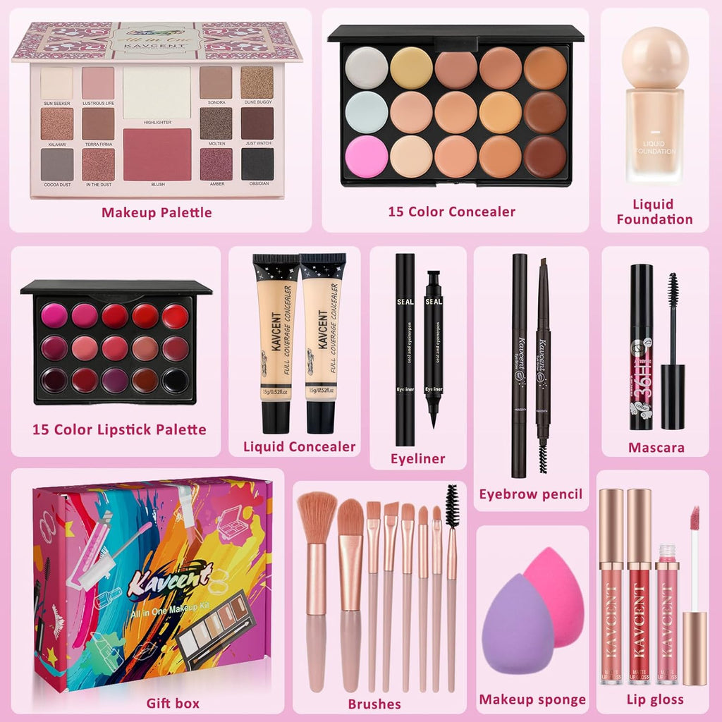 Kit de Maquillaje para Mujeres Adolescentes Kit Completo de Maquill...