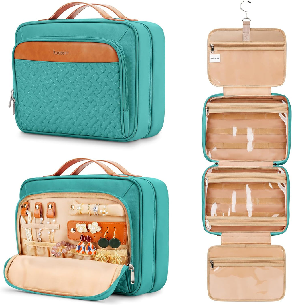 Neceser colgante de viaje para mujeres y hombres, con 6 fundas de b...