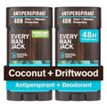 Every Man Jack Desodorante antitranspirante Coconut + Driftwood par...