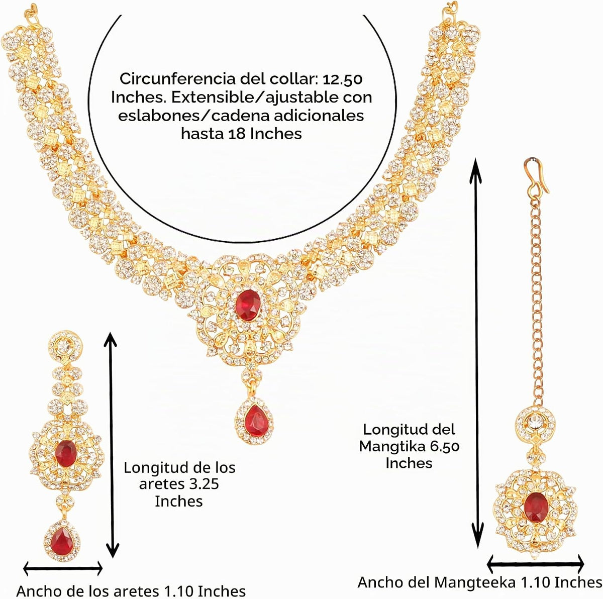 Conjuntos de joyas Touchstone para mujer, joyería india para boda,...