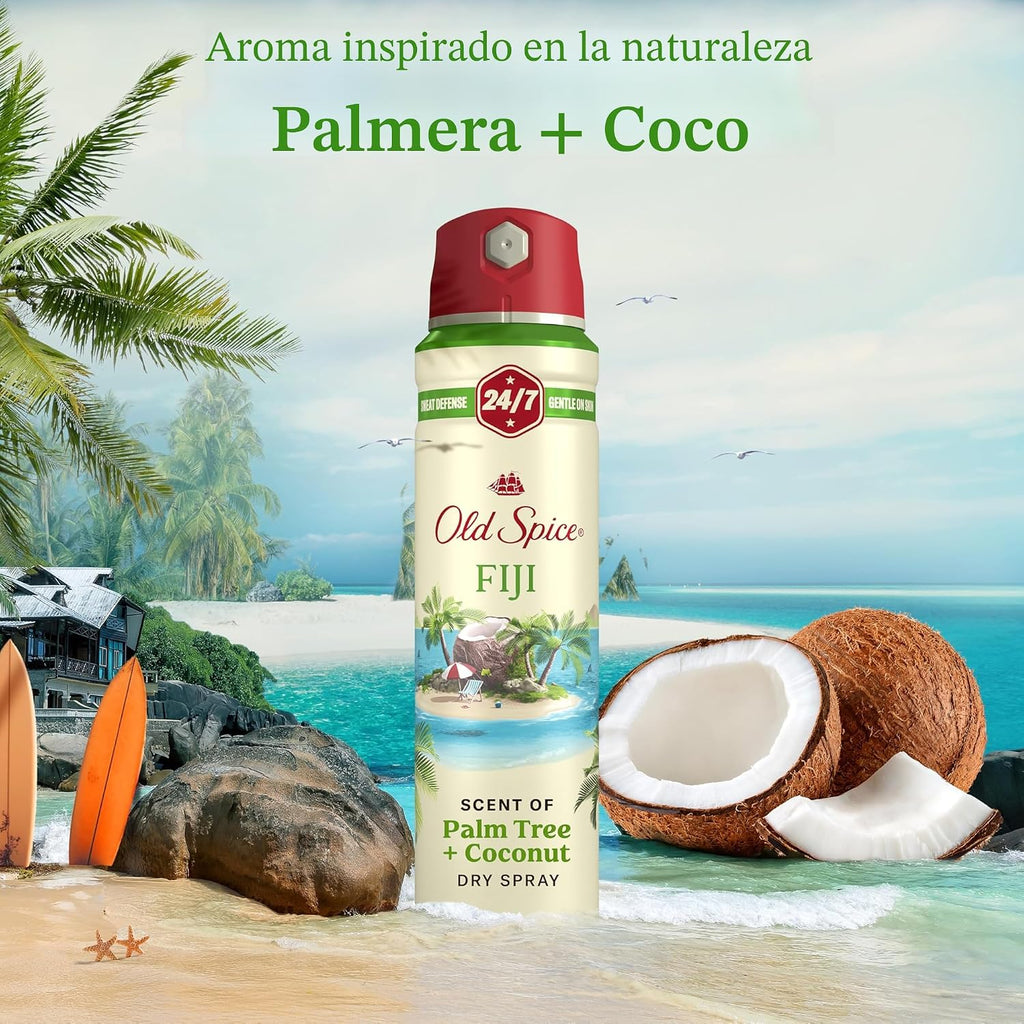 Old Spice Dry Spray Desodorante antitranspirante para hombres, fres...