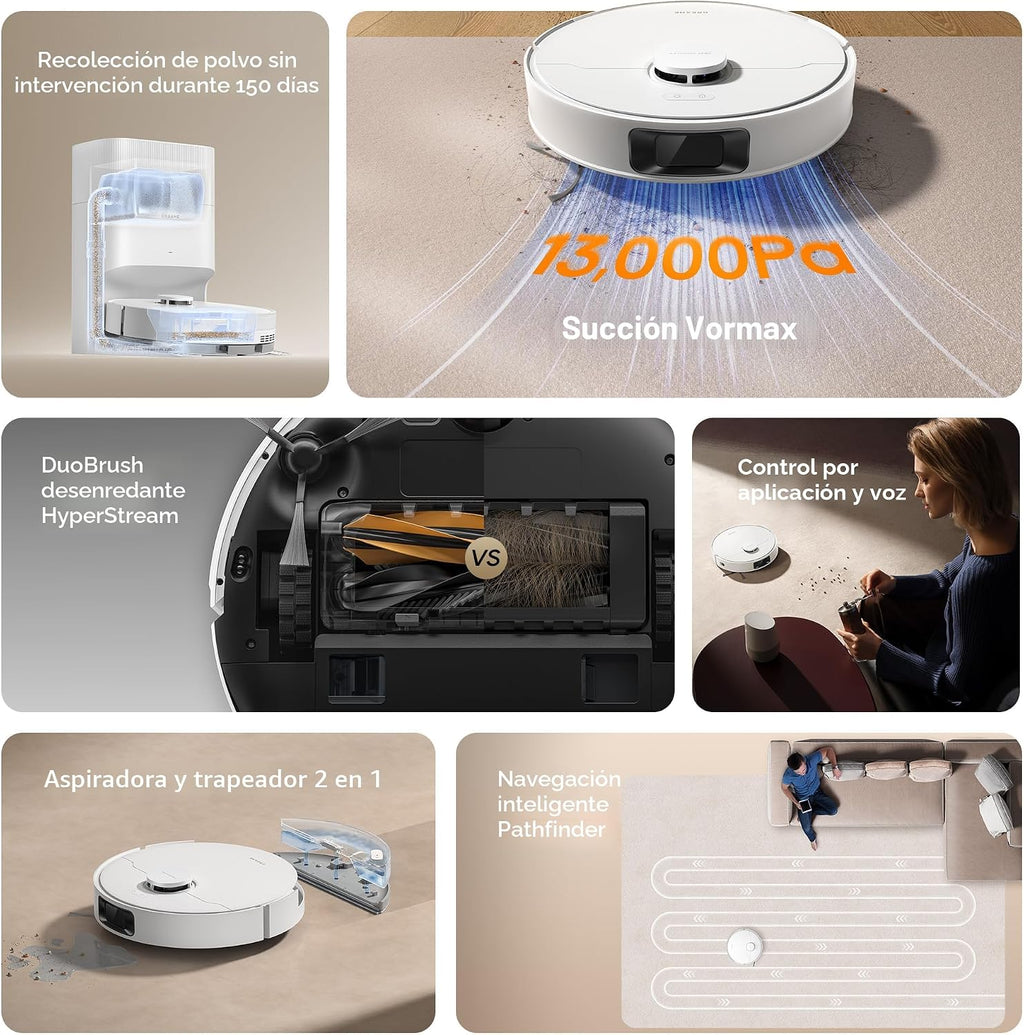 Dreame D20 Plus Robot Aspirador y Trapeador, DuoBrush Desenredante...