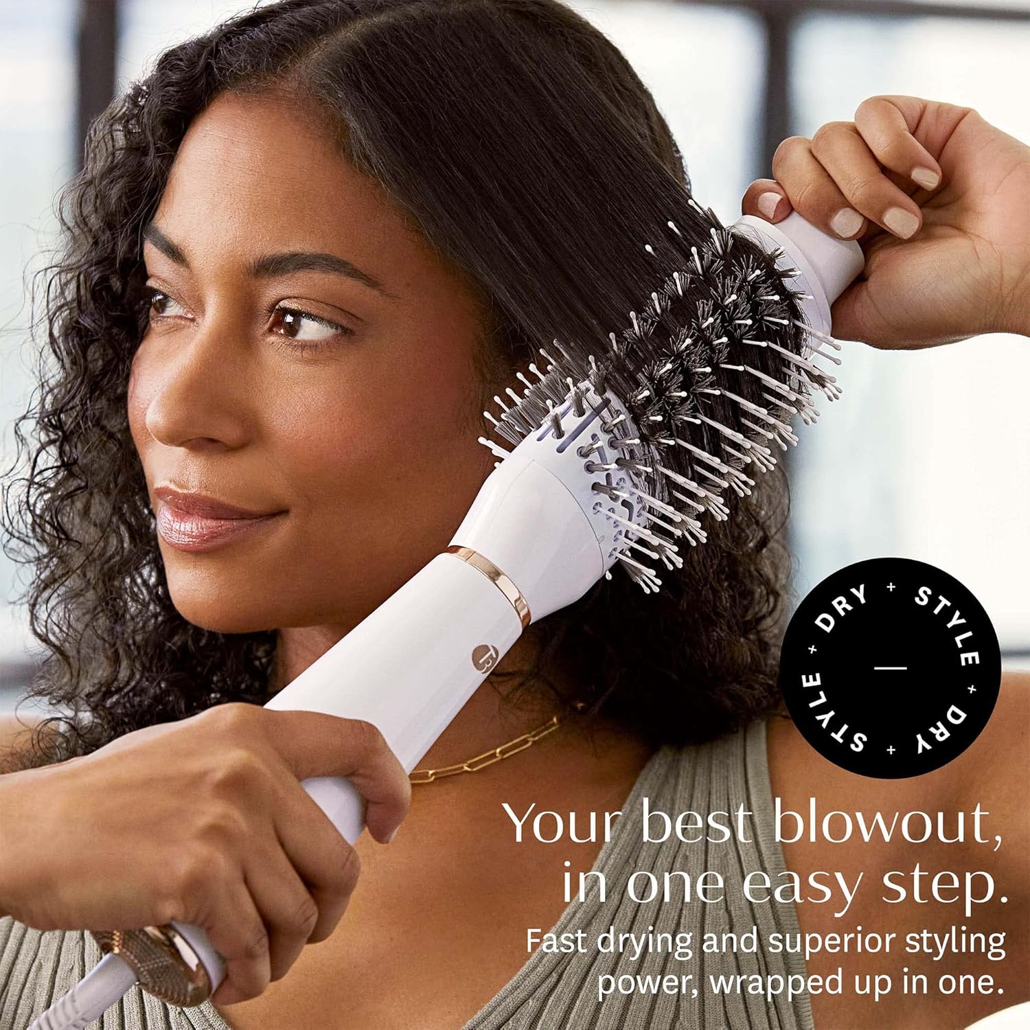 T3 AireBrush Cepillo secador de cabello alisador y voluminizador de...
