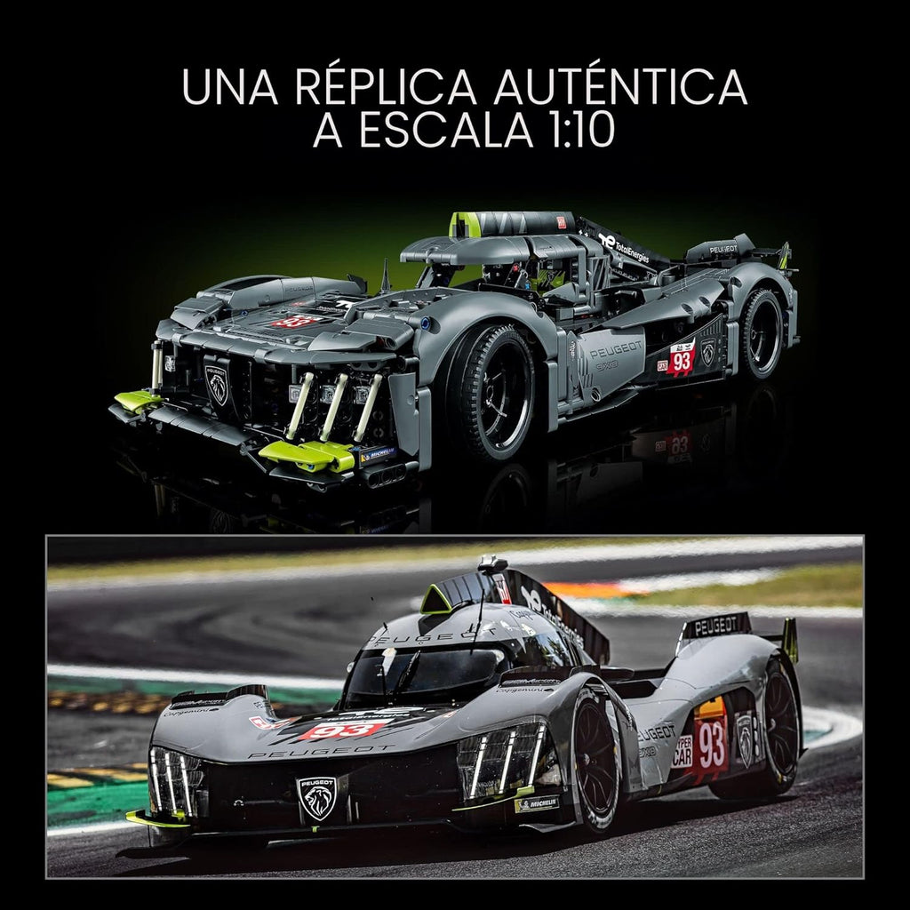 LEGO Technic Peugeot 9X8 24H Le Mans Hybrid Hypercar 42156 - Kit de...