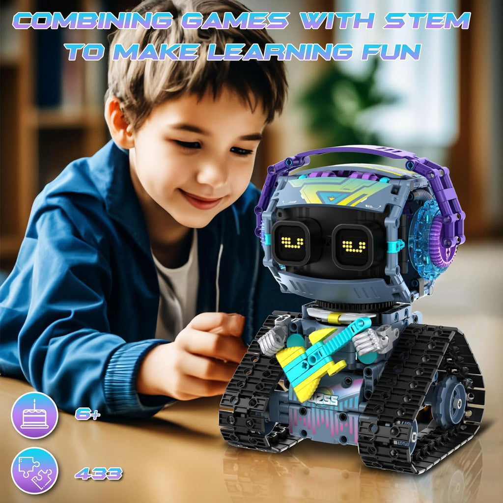 QHECTTY Kit de construcción de robot STEM para niños de 6 a 14 años...