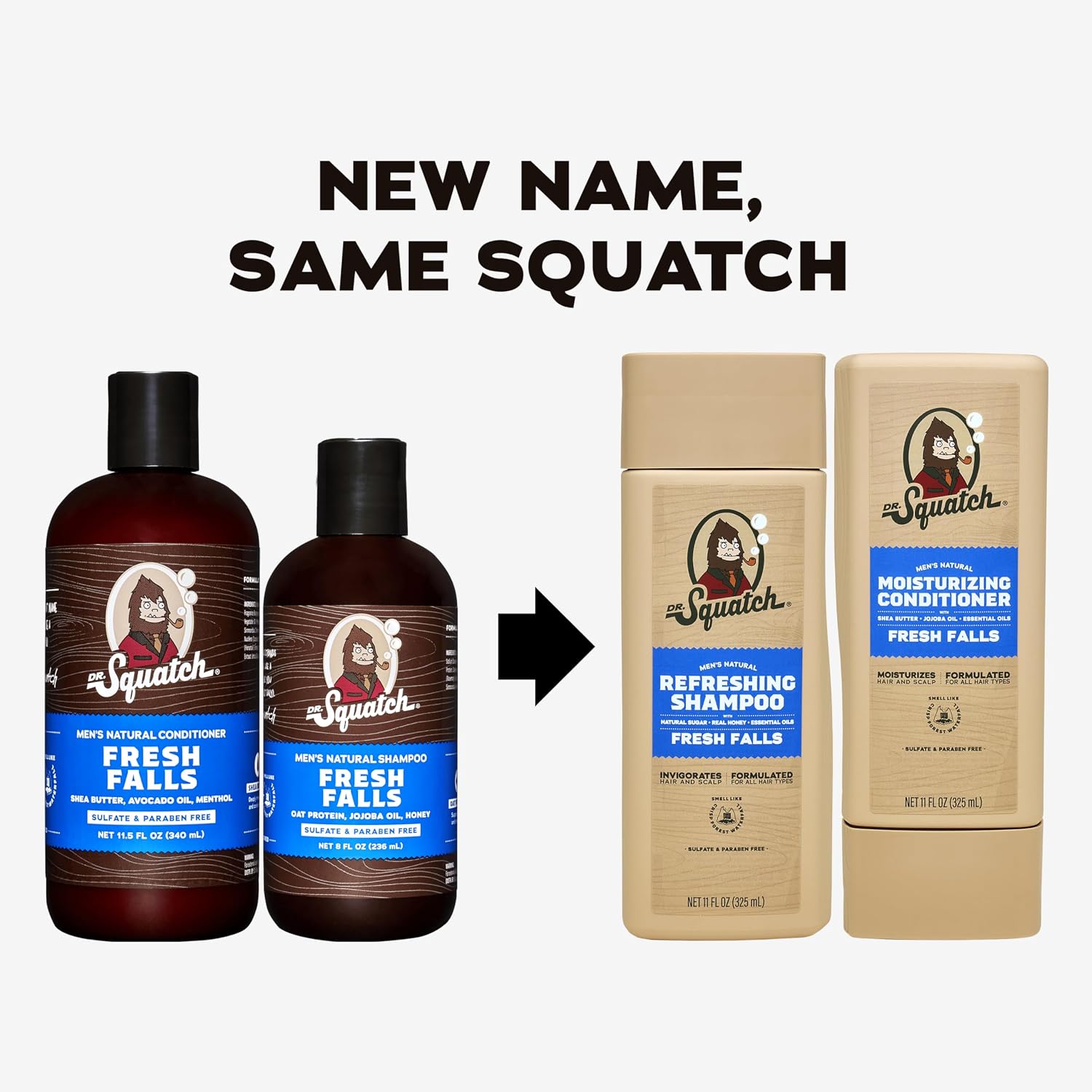 Dr. Squatch Paquete de cabello natural para hombres, cabello saluda...
