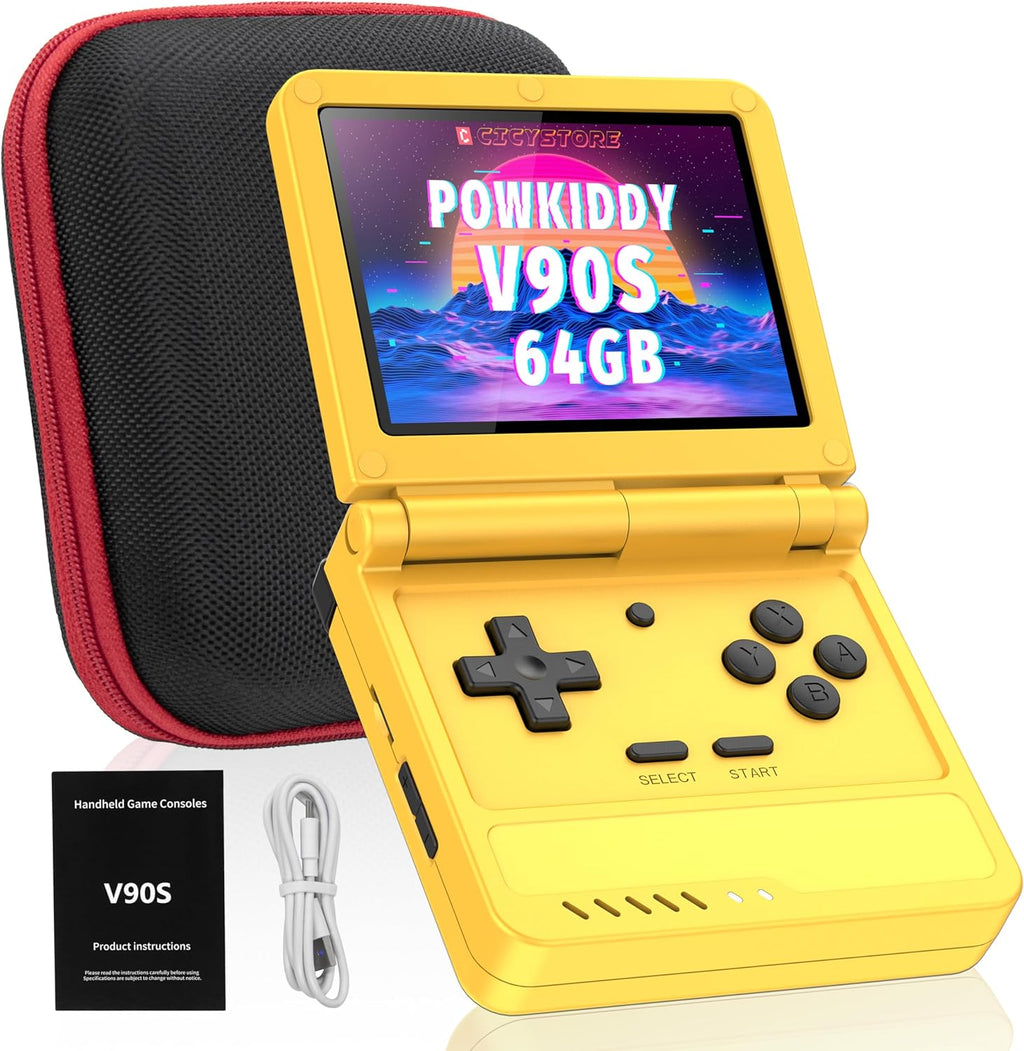 Powkiddy V90S - Consola de mano retro, más de 10,000 juegos precarg...