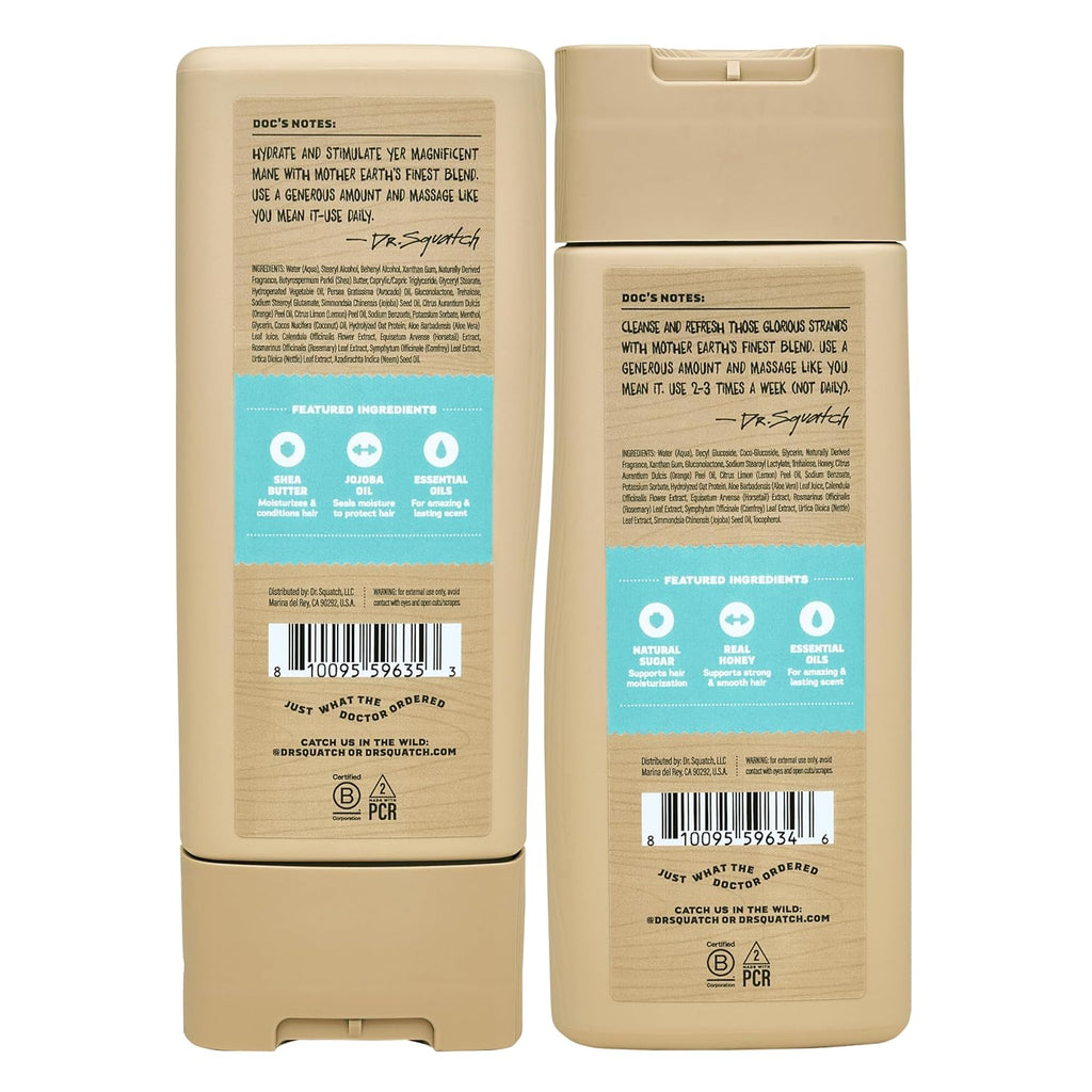 Dr. Squatch Paquete de Cabello Natural para Hombres - Cabello Salud...