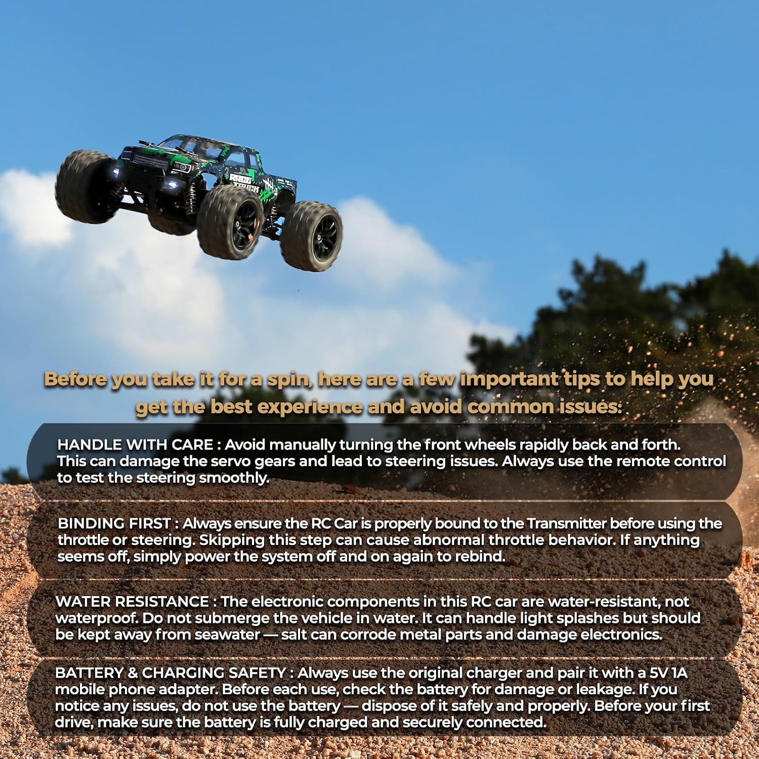 HBX 1:18 Auto a escala todo terreno a control remoto 18859E, 30+MPH...
