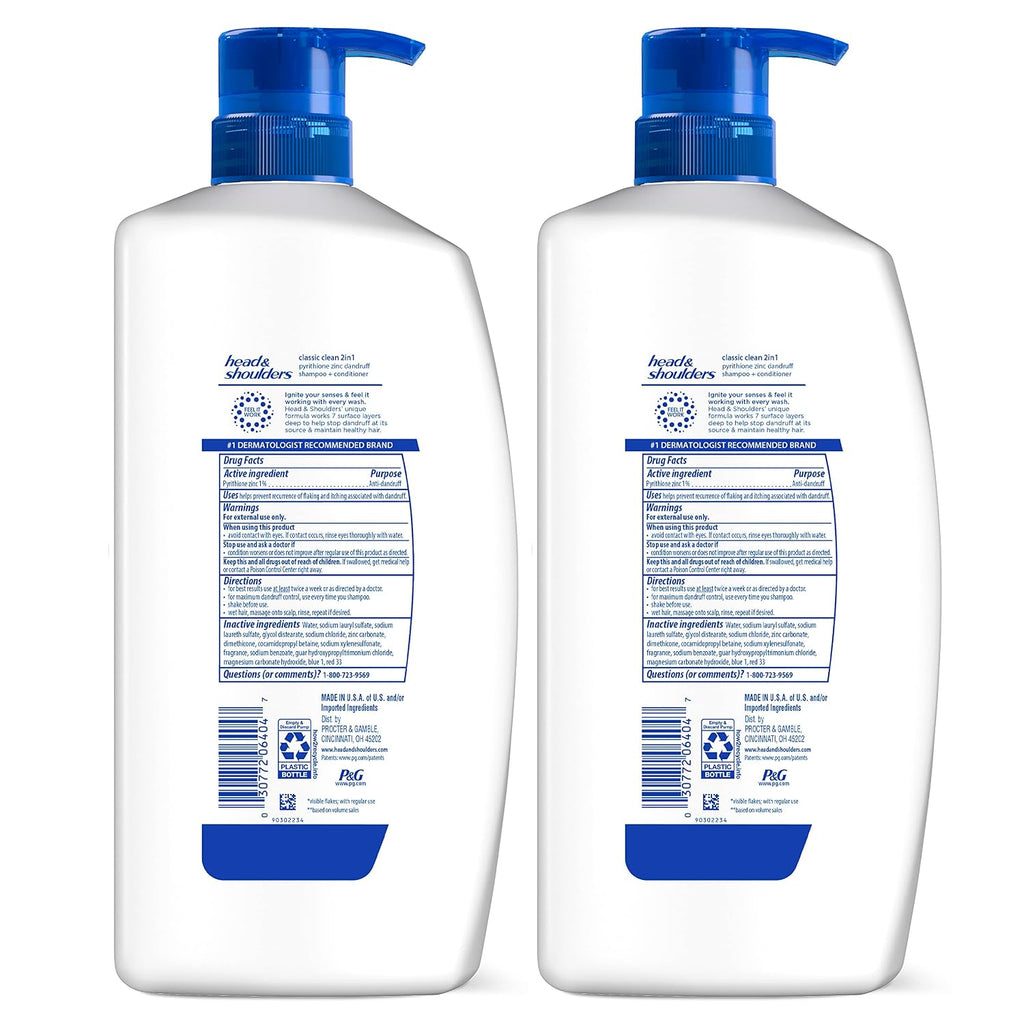 Head &amp; Shoulders Champú y acondicionador anticaspa Classic Clea...