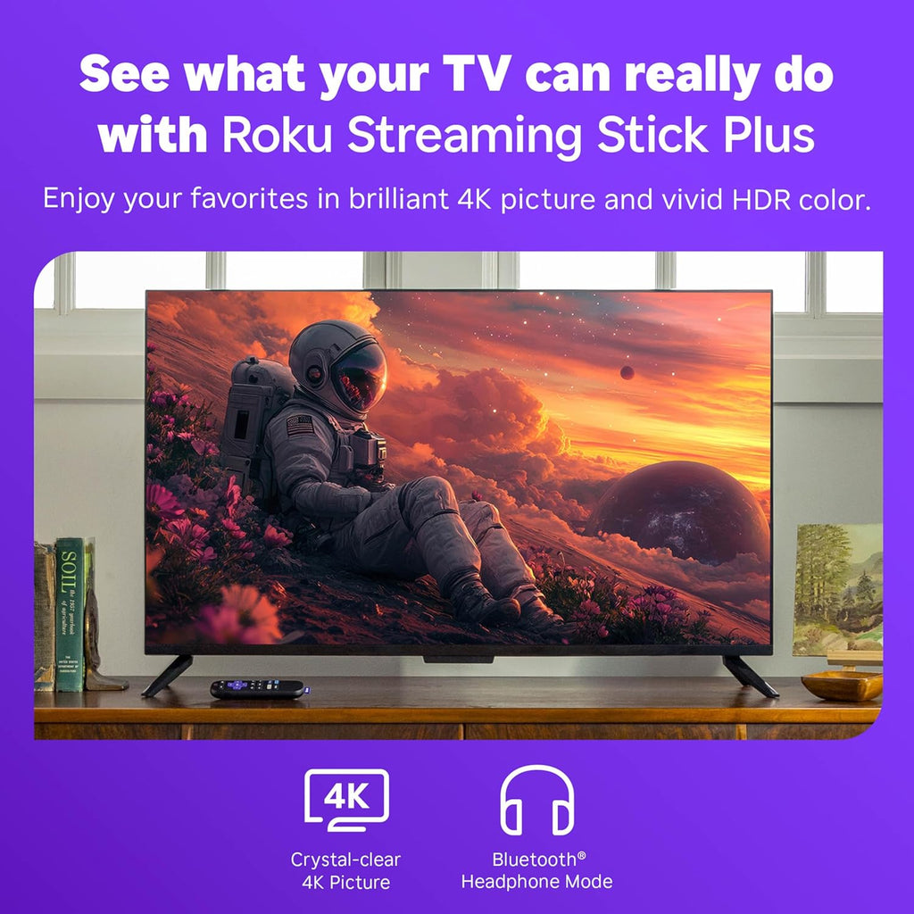 Roku Streaming Stick Plus 2025 - Dispositivo de transmisión Roku 4K...