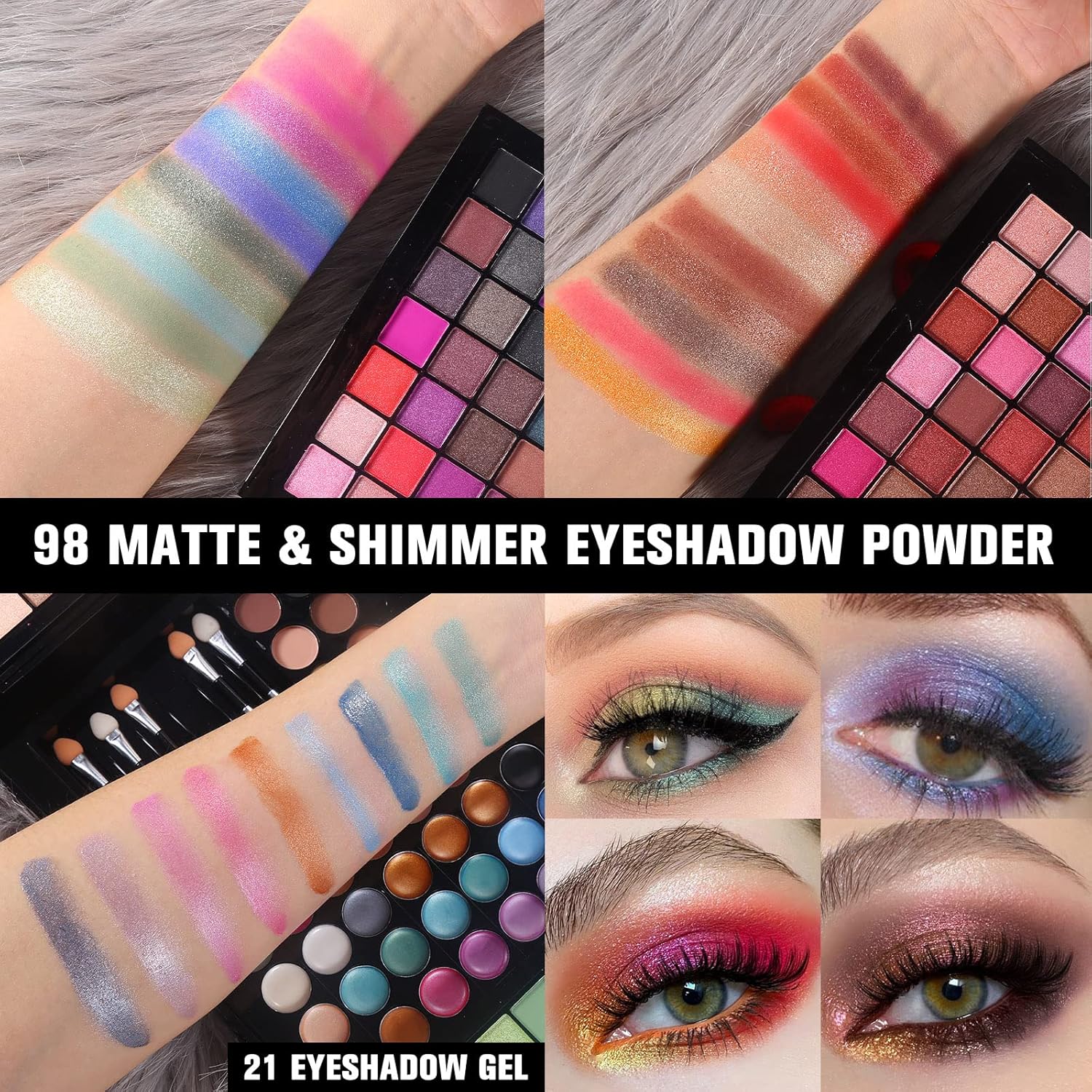Kit de maquillaje profesional de 177 colores para mujeres y niñas,...