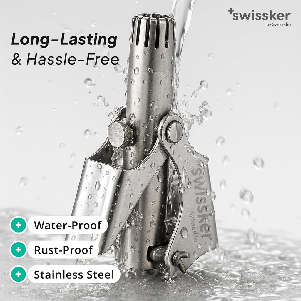 Swissklip Swissker - Recortador manual de vello de nariz para hombr...