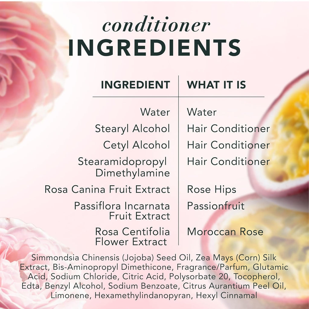 Herbal Essences Juego de champú y acondicionador, rosa mosqueta + m...