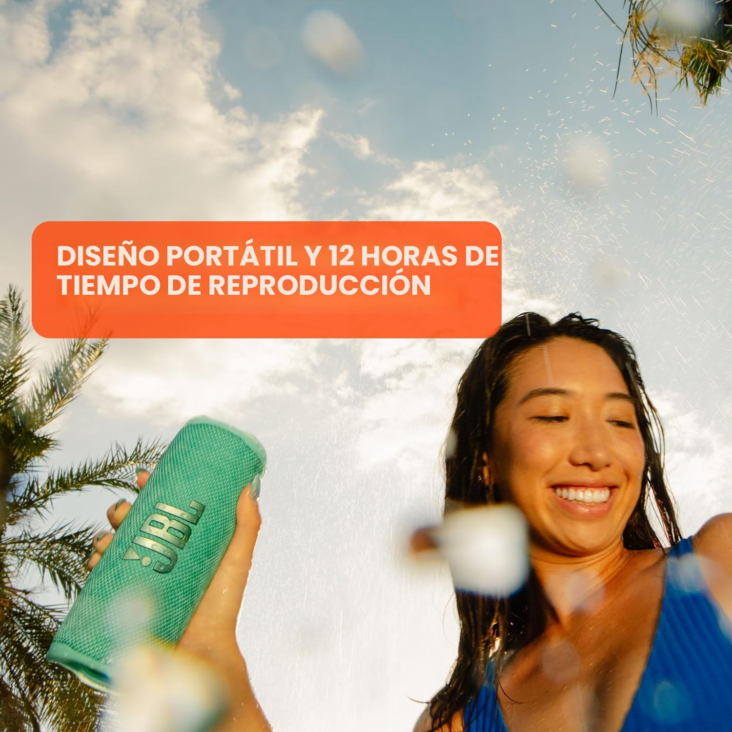 JBL Flip 6 - Altavoz Bluetooth portátil, sonido potente y graves pr...