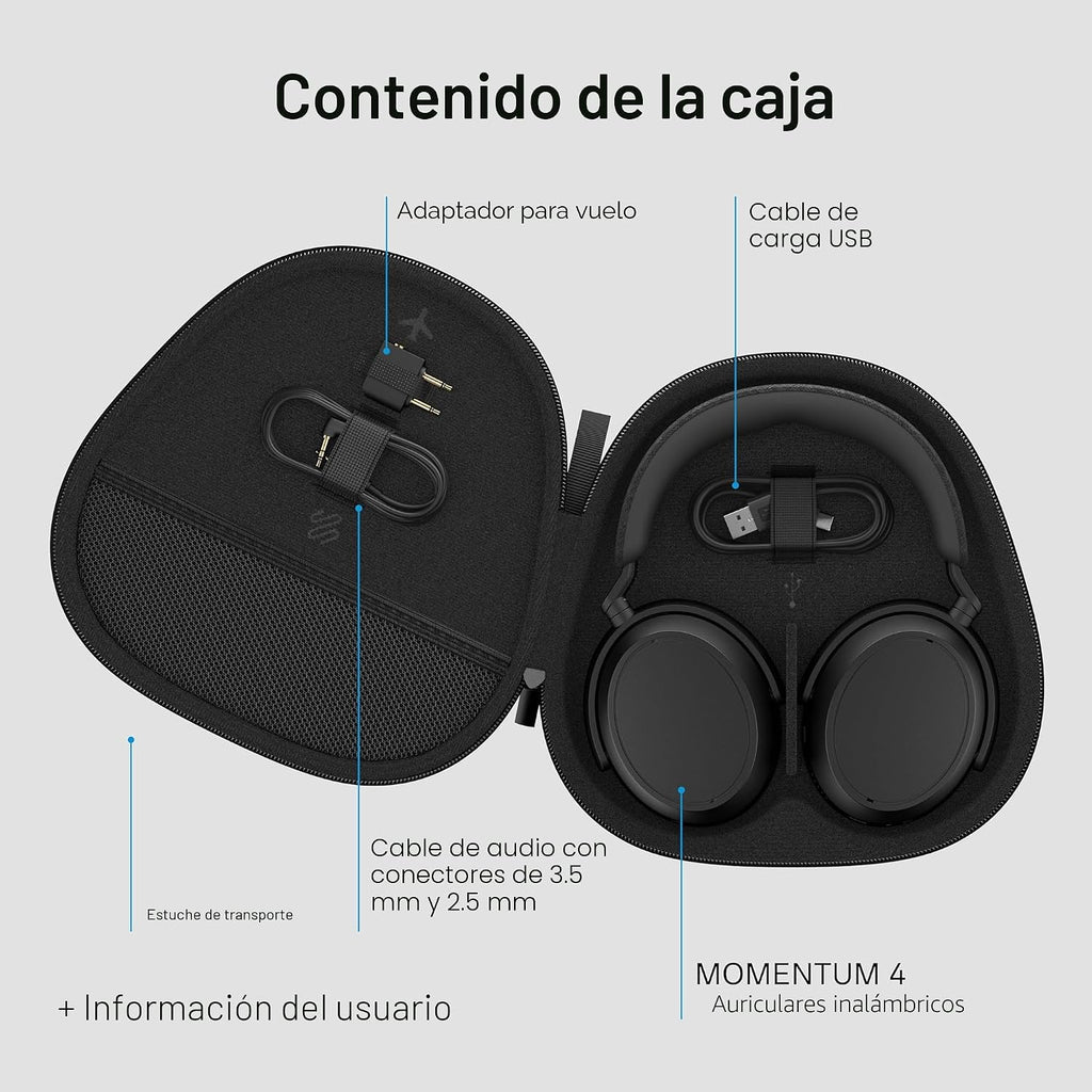 Sennheiser Momentum 4 - Auriculares inalámbricos Bluetooth para lla...