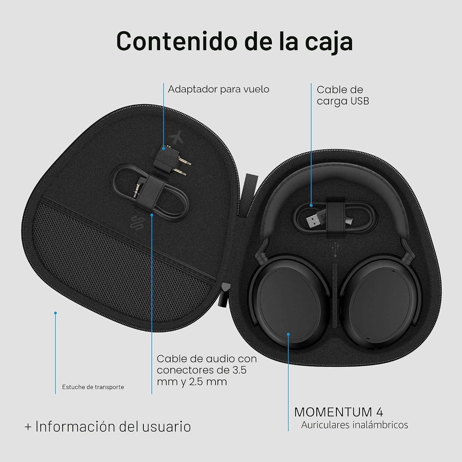 Sennheiser Momentum 4 - Auriculares inalámbricos Bluetooth para lla...