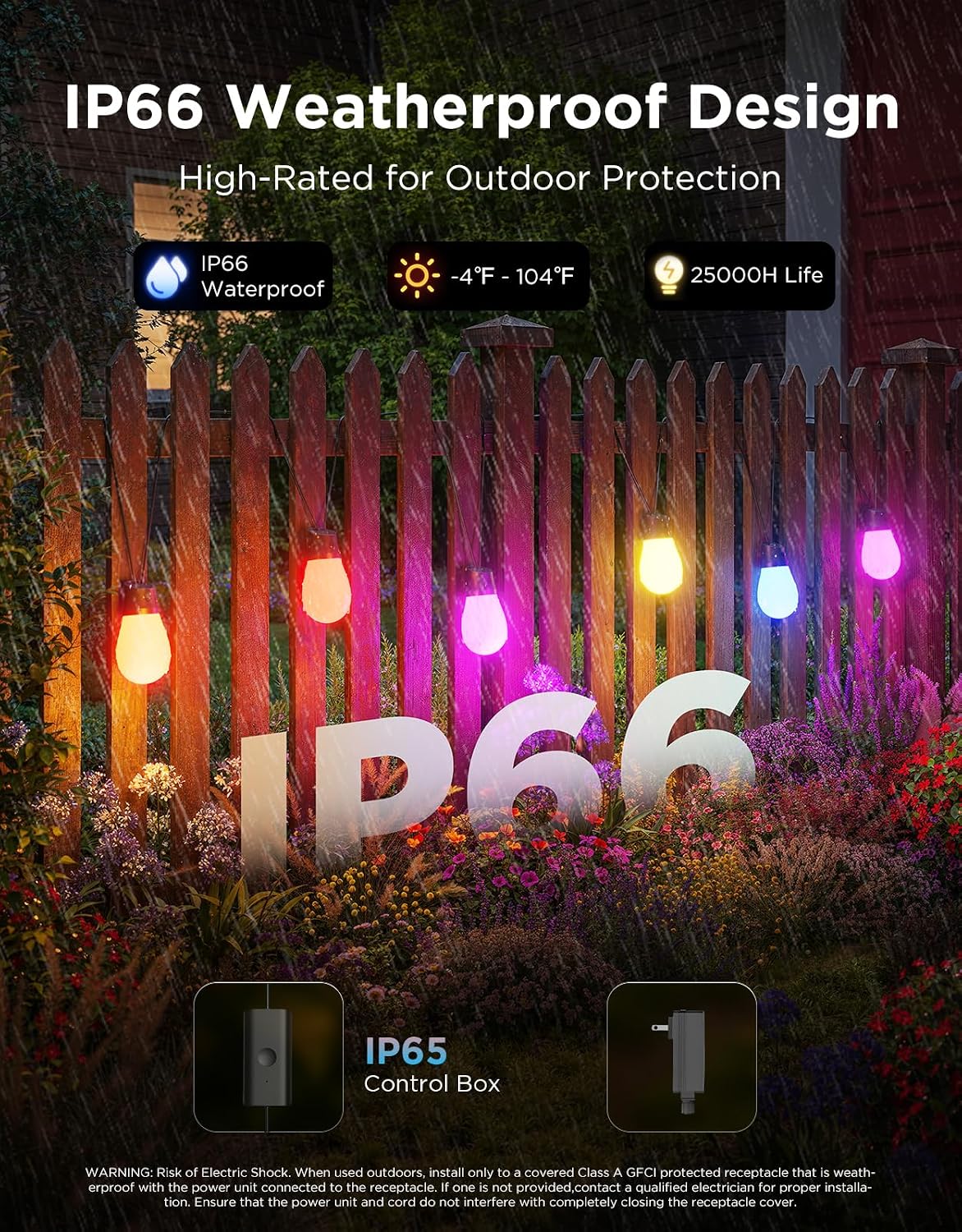 Govee Guirnalda de luces S14 para exteriores, luces inteligentes RG...