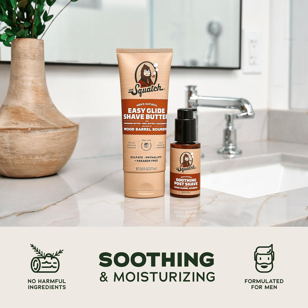 Dr. Squatch Paquete de Afeitado Suave Bourbon de Barril de Madera -...