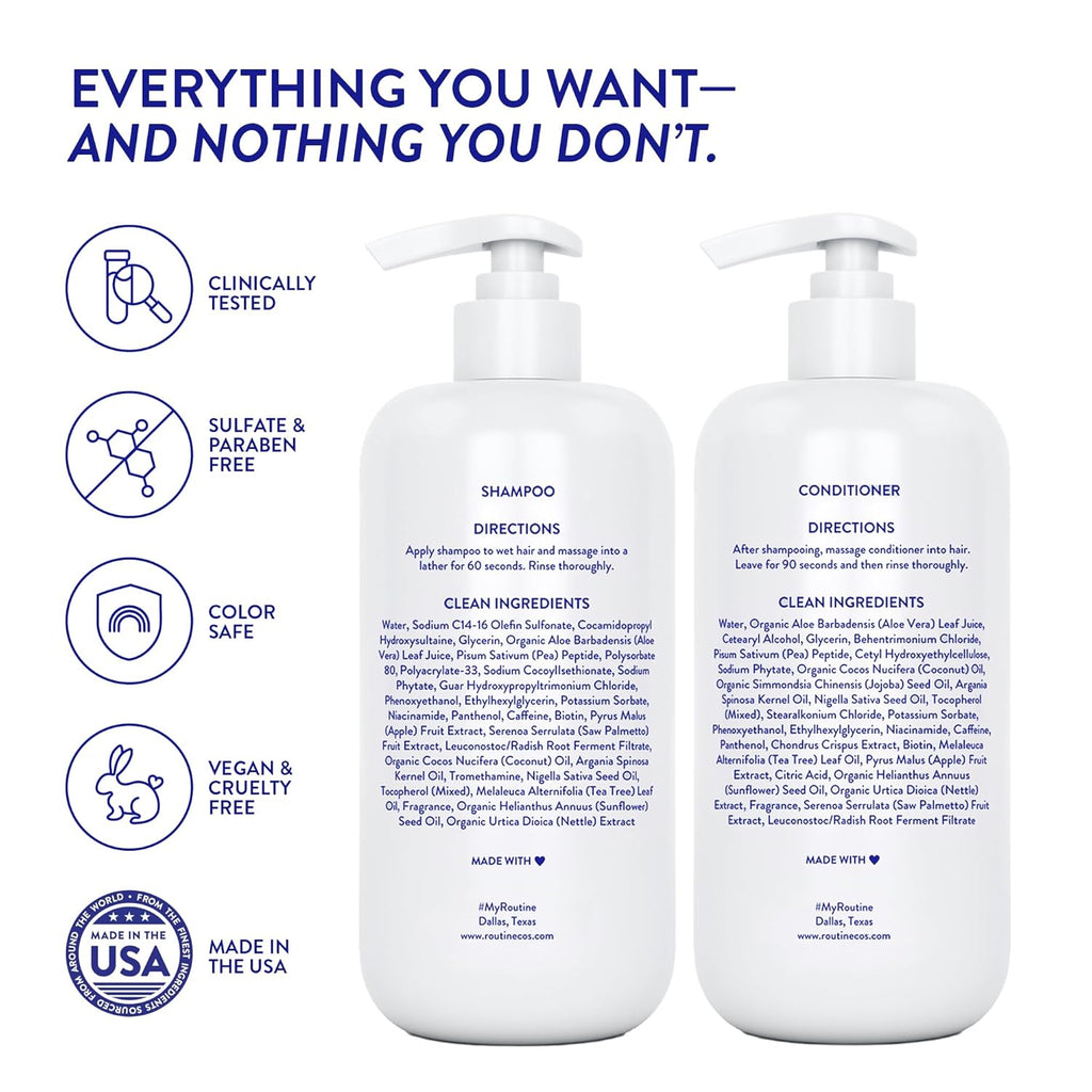 Routine Wellness - Juego de champú y acondicionador para cabello má...