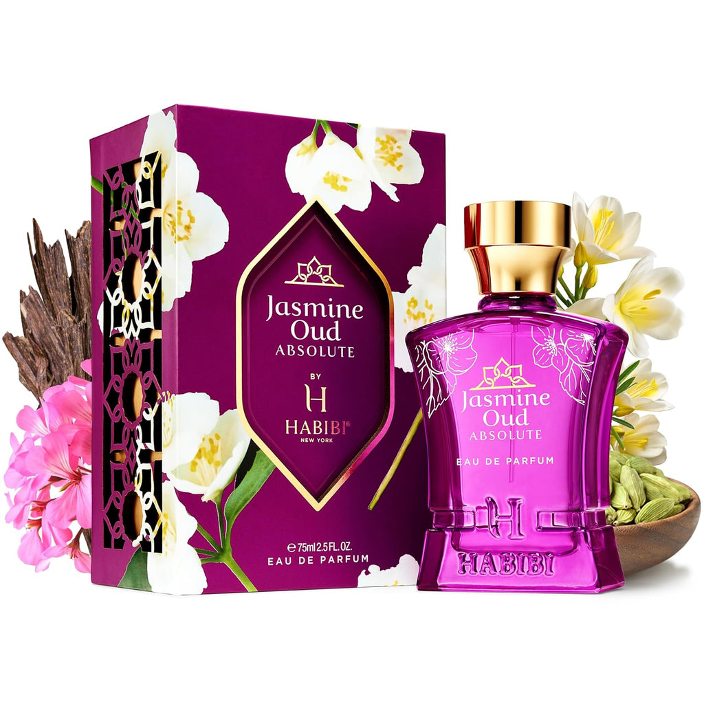 H HABIBI Jasmine Oud Absolute - Perfume árabe para mujer - 2.5 oz (...