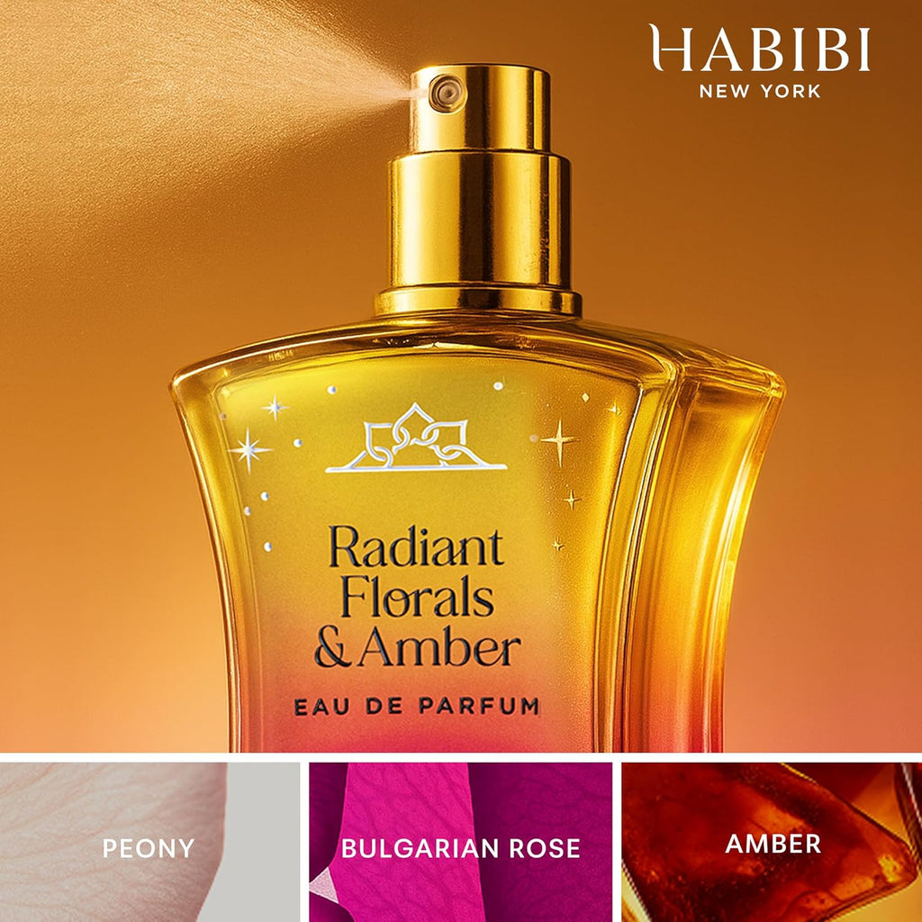 H HABIBI Perfume árabe de flores radiantes y almizcle ámbar para mu...