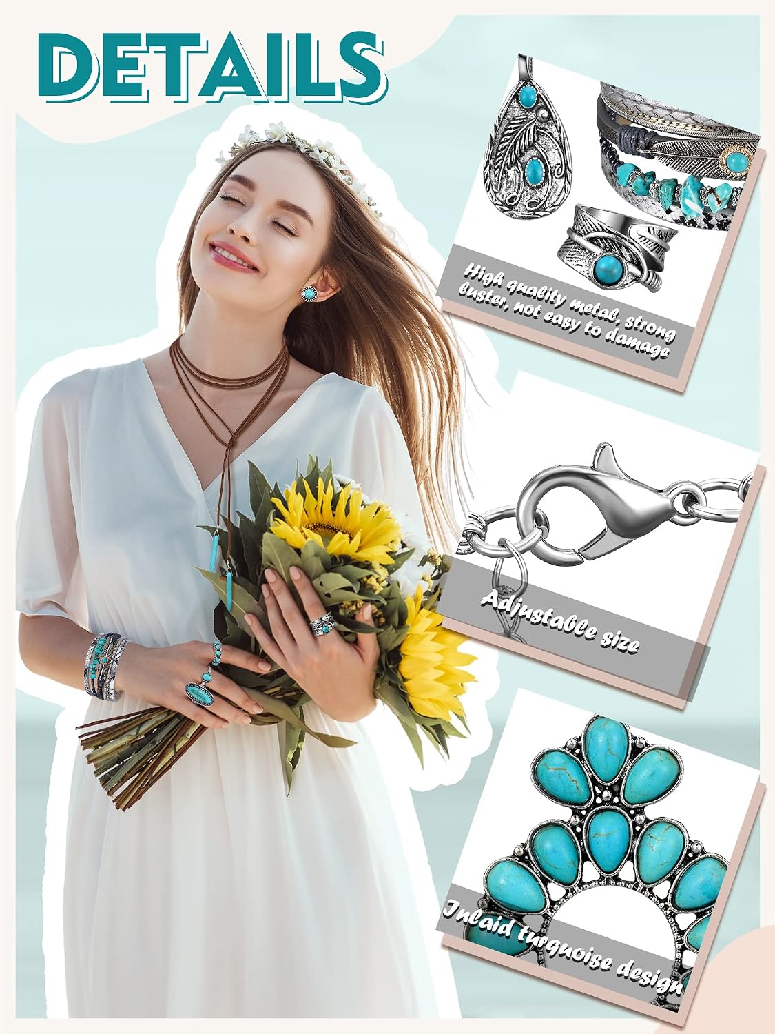 Inbagi Maitys 15 Pcs Halloween Joyería para Mujer Conjunto de Colla...