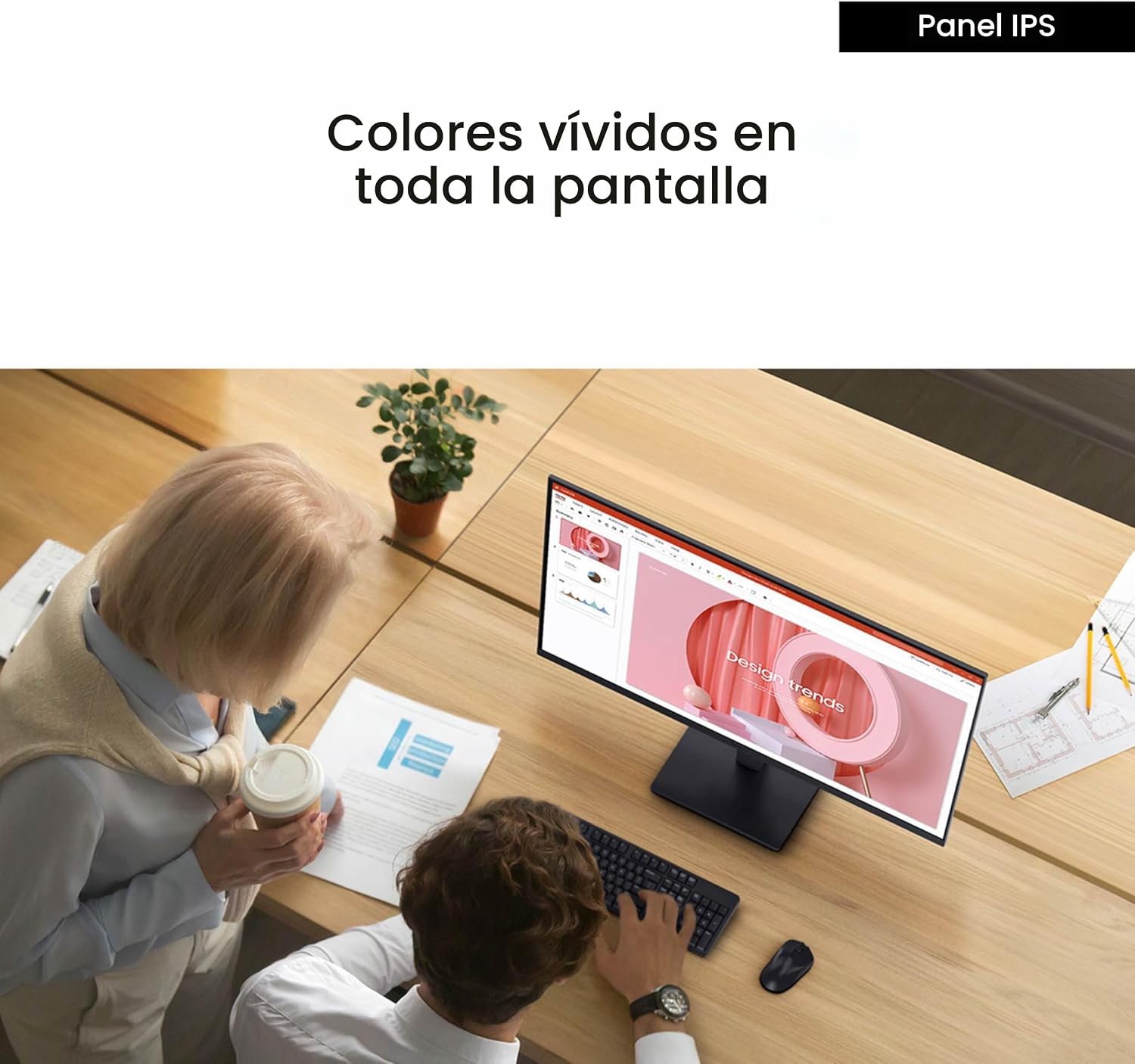 Samsung Monitor Essential de 24" (S30GD) con panel IPS y soport...