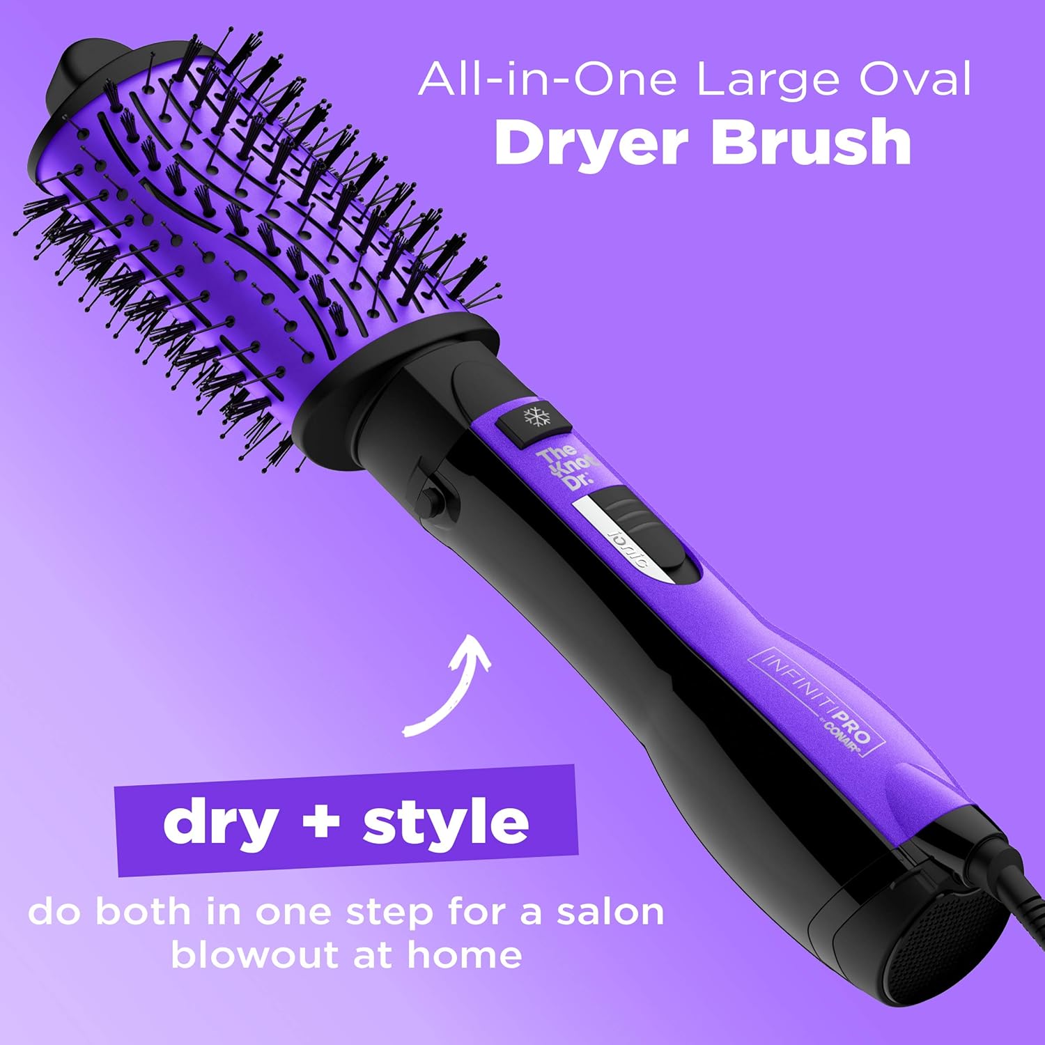 INFINITIPRO by CONAIR The Knot Dr. - Cepillo secador All-In-One, se...