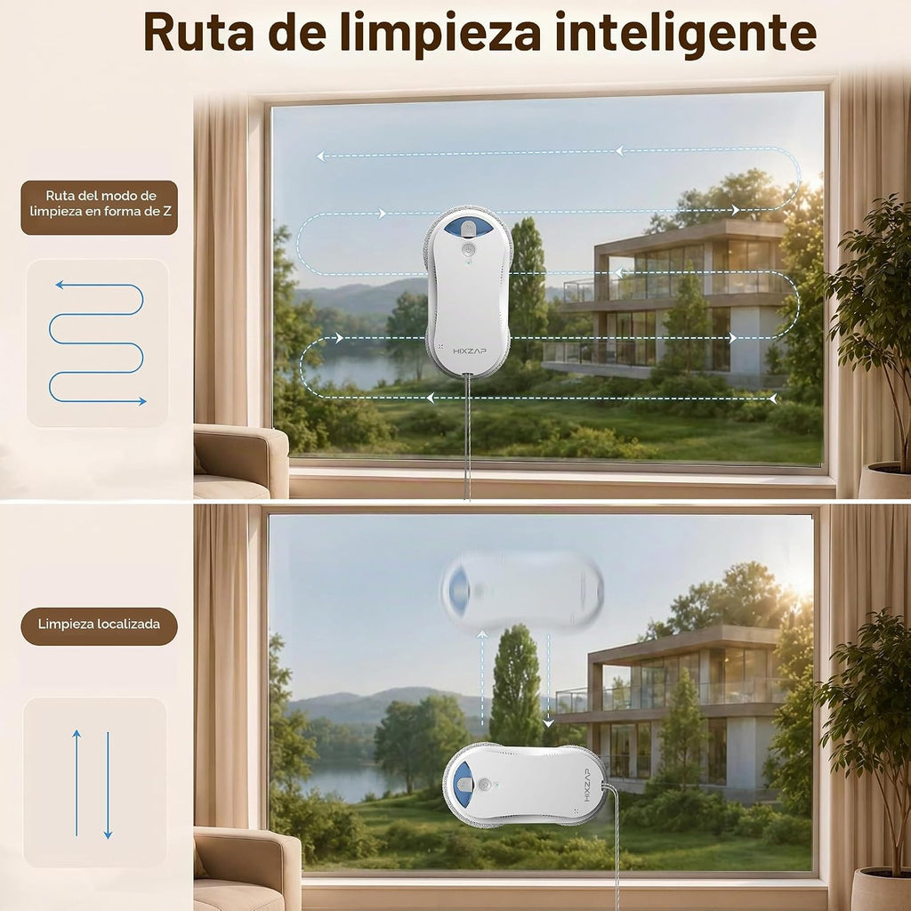 Robot de limpieza de ventanas X6 para ventanas altas, interior\/ext...