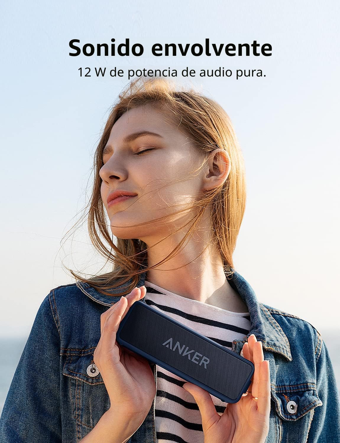 Anker Soundcore 2 - Altavoz Bluetooth portátil con sonido estéreo,...
