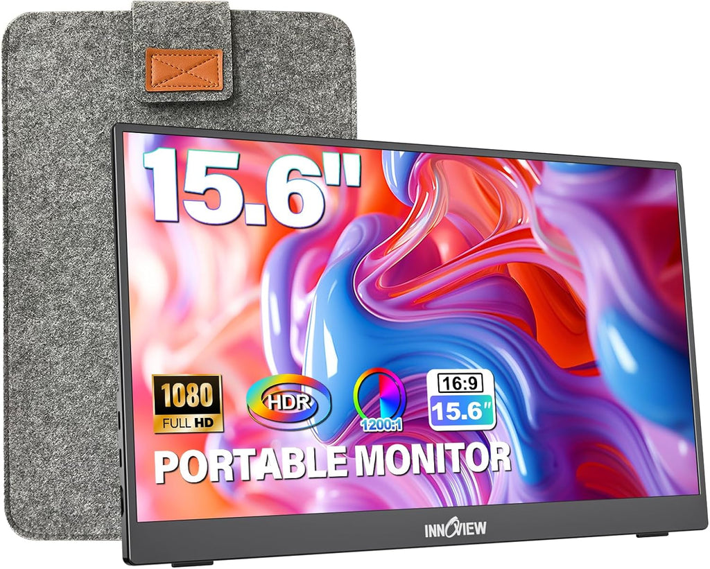 InnoView Monitor portátil de 15.6" 1080P para portátil con fund...