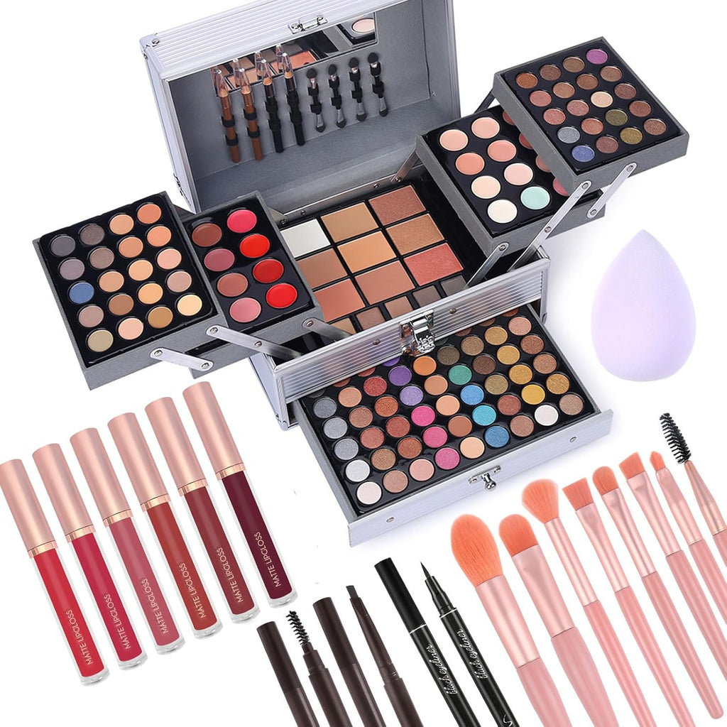 Set de regalo de maquillaje para mujeres y niñas, kit de maquillaje...