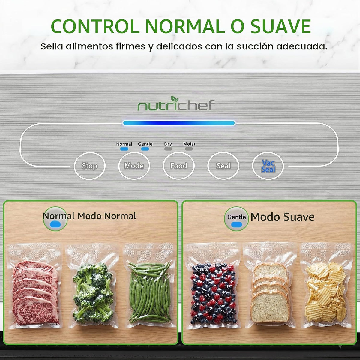 NutriChef Sistema automático de sellado de aire al vacío para conse...